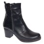 Ghete dama casual imblanite din piele naturala de culoare neagra GD206NBOX